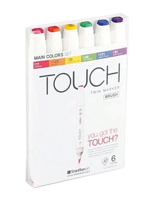 SHINHAN ART Touch Twin 6 Brush Marker 1