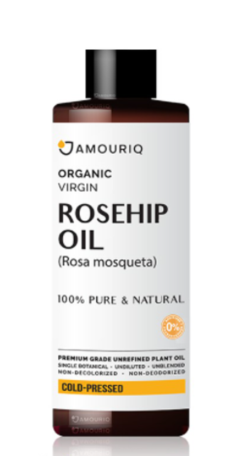 AMOURIQ Rosehip Oil Certified Organic Virgin Cold-Pressed 1