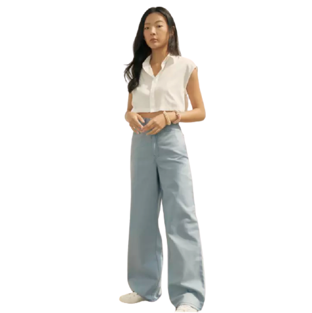 SHE KNOWS กางเกงทรงลุง กางเกงยีนส์เอวสูง Rework Dad Jeans 1