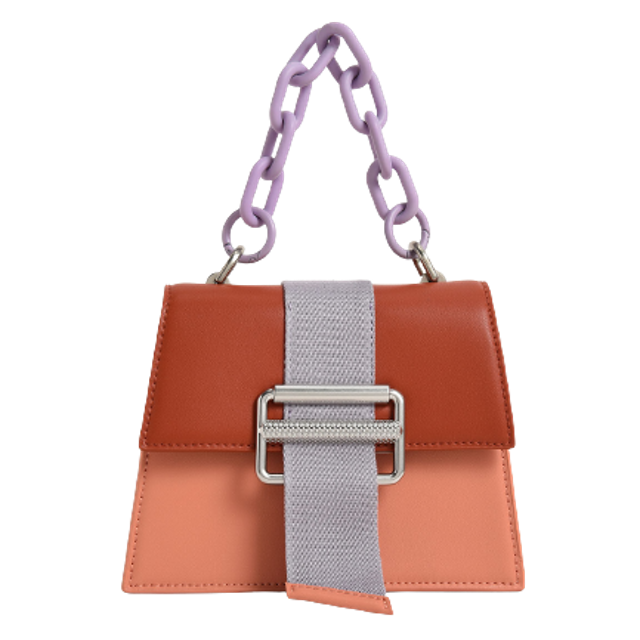 Charles & Keith กระเป๋าสะพายไหล่ รุ่น Wren Acrylic Chain-Handle Trapeze Bag 1