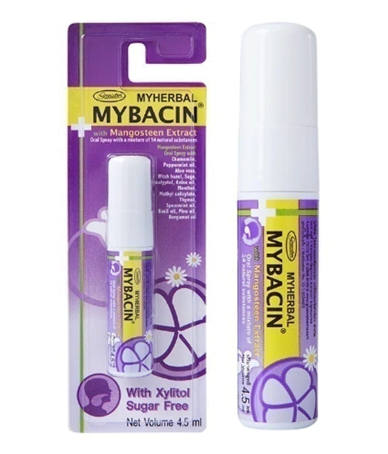 Mybacin สเปรย์พ่นคอ สารสกัดจากเปลือกมังคุด 1